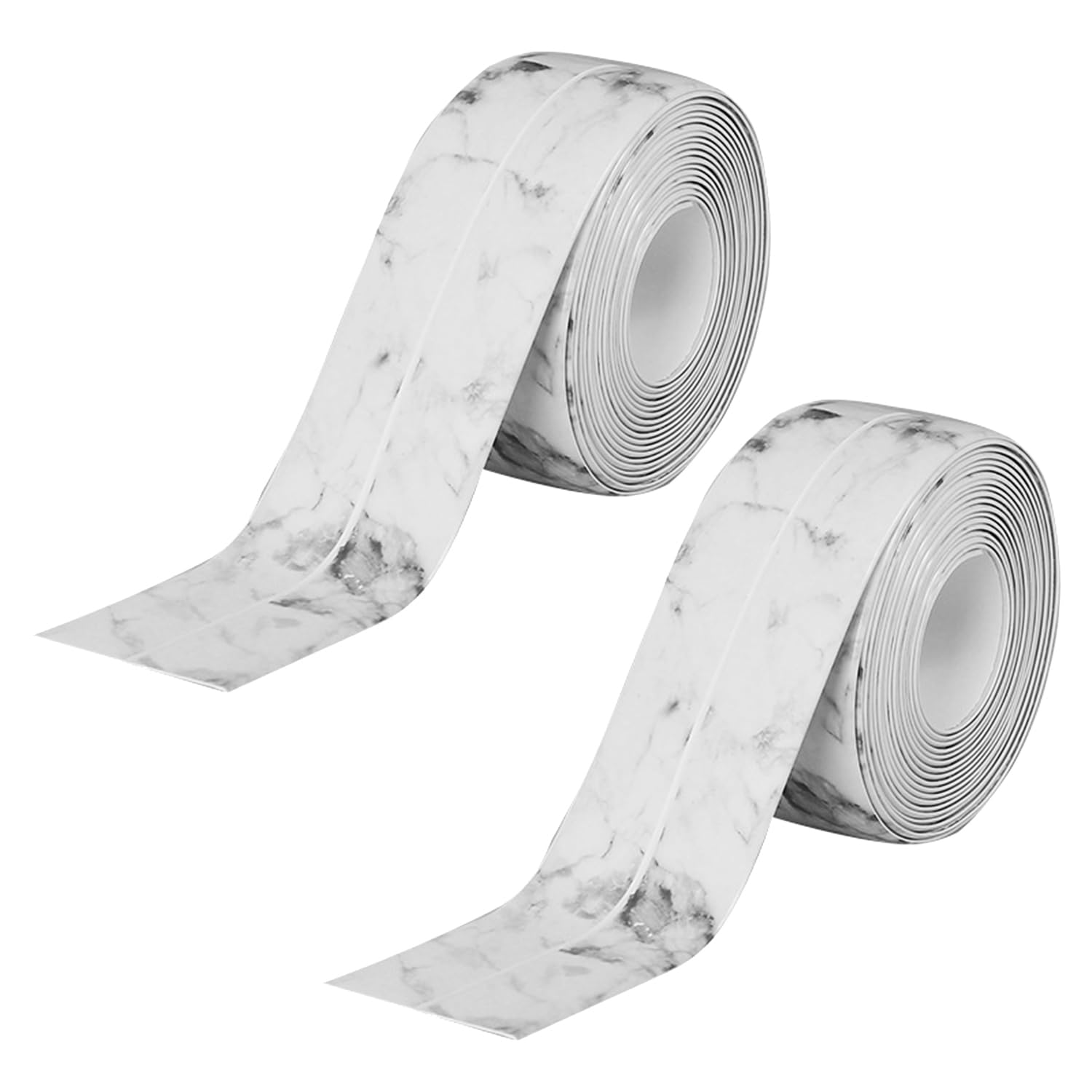 CYNOSURETECH 2 Rolls Marble Sealing Tape, 3.8cm X 3.2m Home Decoration Tape, Water and Mildew Resistant Tape, Suitable for Edge Protection of Kitchens, Sink, Bathrooms and Showers