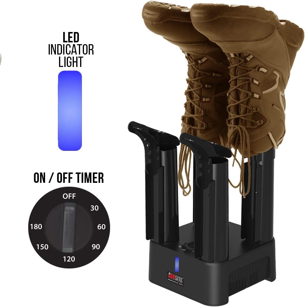 JobSite Mighty Dry Boot Dryer with Timer and Fan, Fast Dry, Prevent Mold & Deodorize: Sports & Outdoors