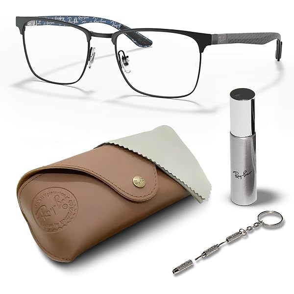 Ray-Ban RB6238 Rectangle Shape Metal Eyeglasses with Official