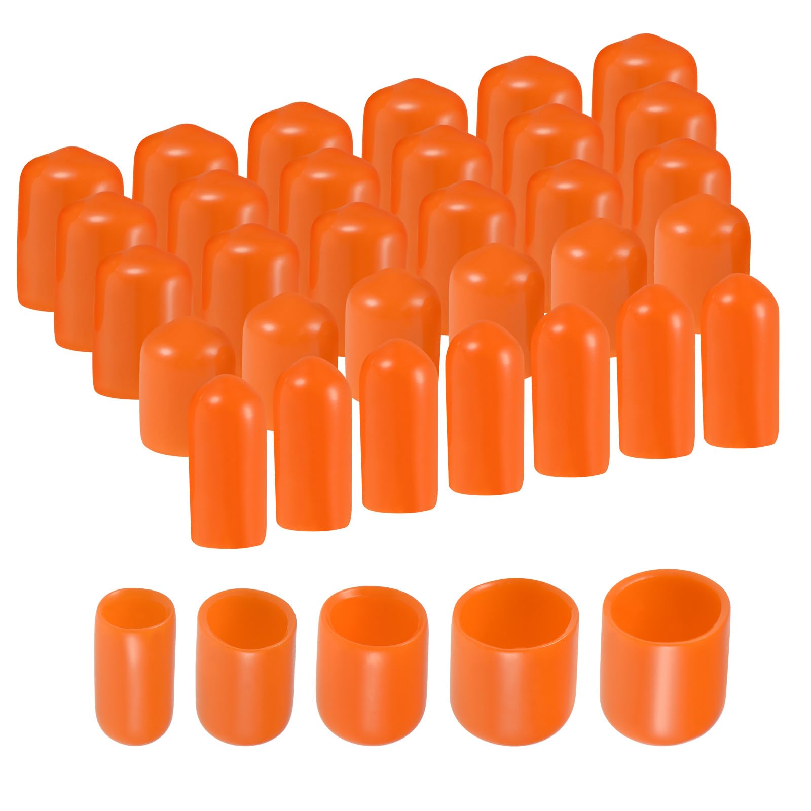 uxcell 25pcs Round Rubber End Caps