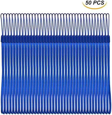 Maogear 50 Pack 7 Inch Bulk Hand Wrist Lanyards Straps Strings for USB Flash Drives, Keys, Keychains, ID Name Tag Badge Holders,Smartphone and other Portable Items - Assorted Colors (Blue)