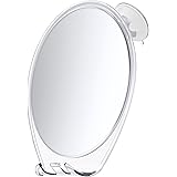 HoneyBull Shower Mirror Fogless for Shaving - with Suction, Razor Holder for Shower & Swivel, Small Mirror, Shower Accessorie