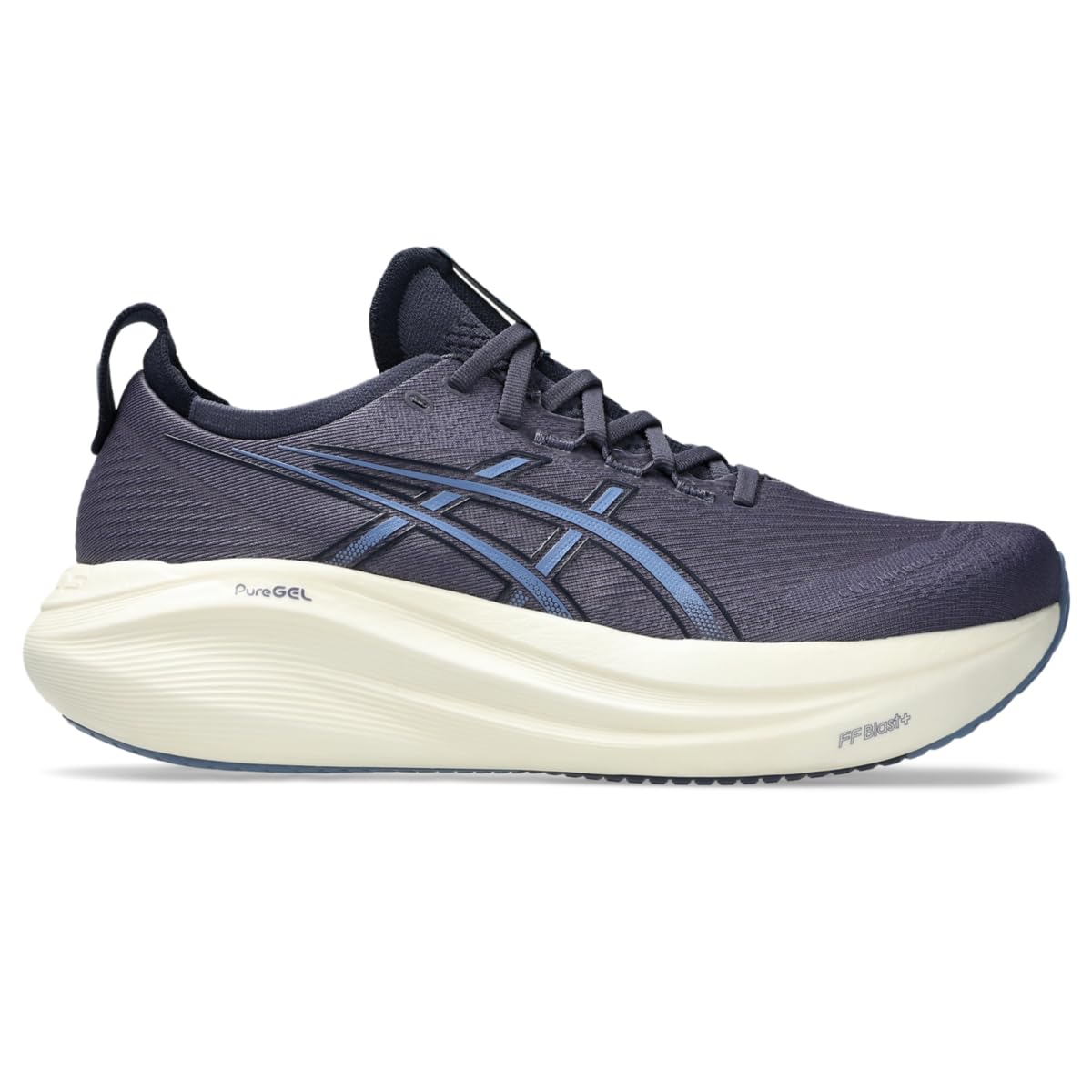Photo 1 of ****VERY USED****ASICS Men's Gel-Nimbus 27 Running Shoe, 10.5, Indigo Fog/Denim Blue