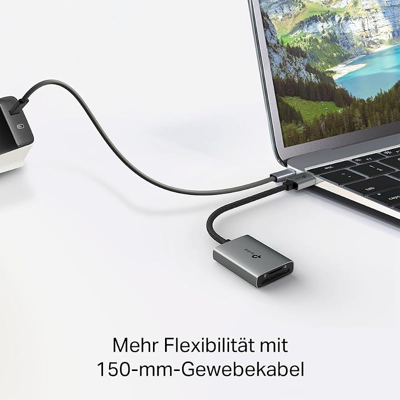 UA430C SD Kartenleser USB C, kartenlesegerät auf SD und microSD bis zu 2 TB, USB 3.0, Gleichzeitiges Lesen und Schreiben von Zwei Karten, mit Mac, Windows, iPadOS, iOS, Android
