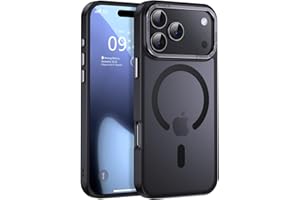 Newfuture Magnetic for iPhone 17 Pro Max Case [Compatible with Magsafe] [Military Grade Drop Protection] Translucent Matte Anti-Scratch Shockproof Protective Phone Cover 6.9 Inch, Black