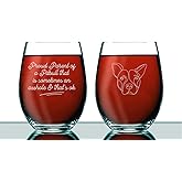 JohnPartners993 Parent Of A Pitbull That Is Sometimes An Asshole Stemless Wine Glass - Pitbull Mom Gift - Funny Pitbull Gift Idea - Pitbull Wine Glass