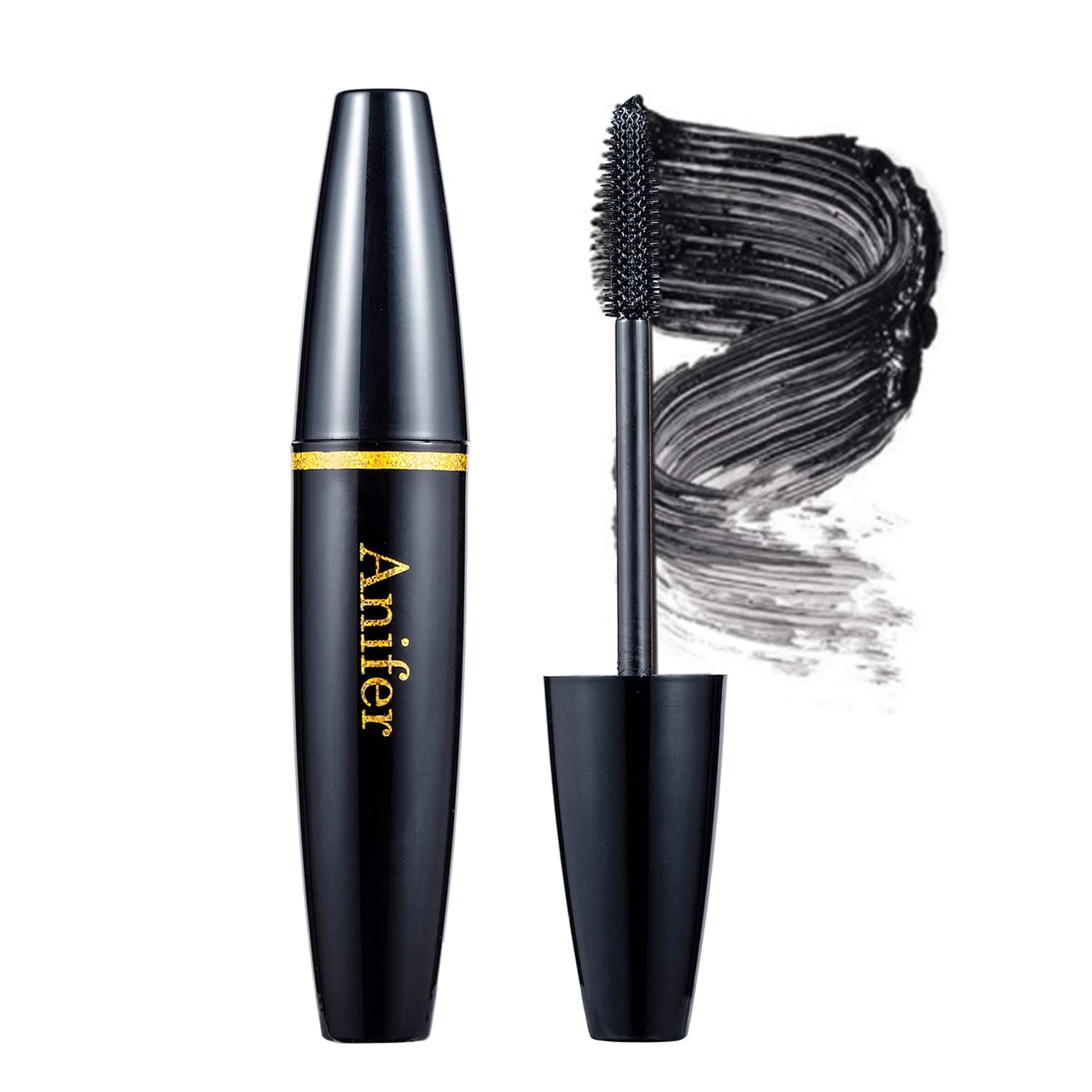 Anifer Mascara, Suitable for Sensitive Eyes, Clump-Free, Flake-Free, Smudge-Proof, Black