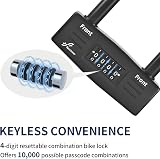 Sportneer Heavy Duty Bike Lock Set 4-Digit Resettable U-Lock with 5 Ft Cable view 3