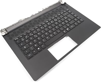 Dell Alienware m15 R7 Palmrest French RGB Keyboard 0HN40P 0RXMJG M6CTC Renewed