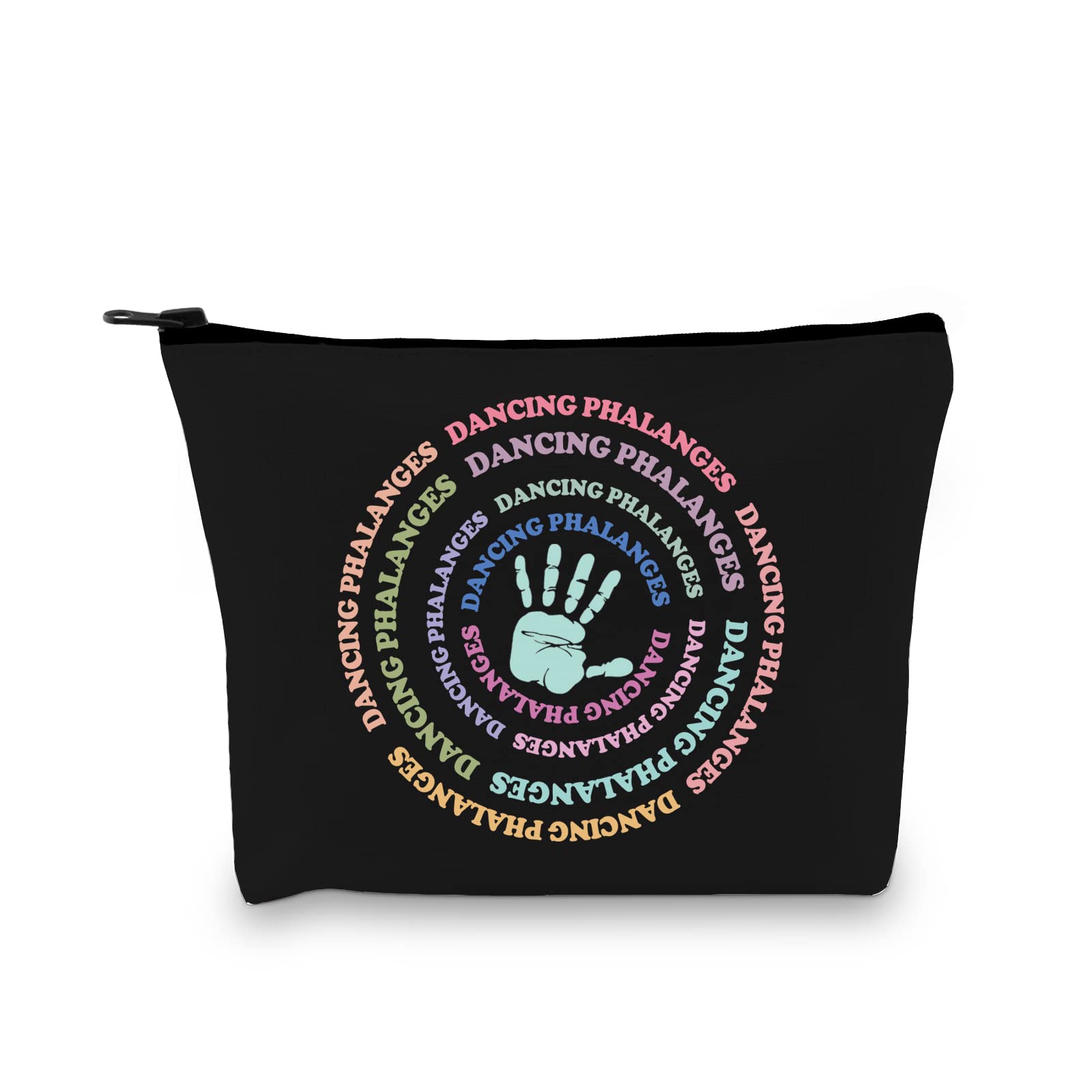 PYOUL Bones TV Show Inspired Gift Dancing Phalanges Makeup Bag David Boreanaz Fan Cosmetic Bag Forensic Anthropology Show Lover Gift (Dancing Phalanges B EU)