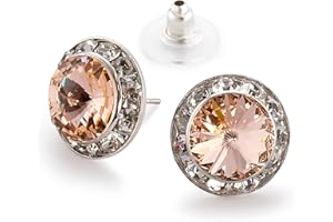 Star Light Crystal Jewelry | Colorful Rhinestone Pierced Earrings for Dance, Pageant, Prom, Performance, Wedding or Special Event