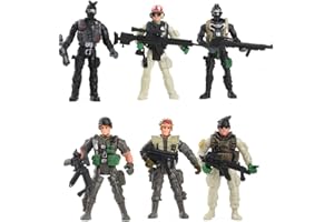HAPTIME Military Action Figure Play Set for Kids - Army Men Soldiers Toys for Boys and Girls Ages 3-9 (SWAT Team Edition)
