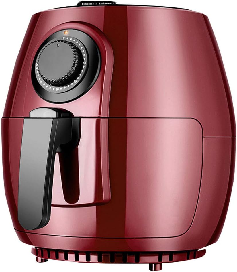Air Fryer 1200W 110V-240V 4L Digital Oven, Non-Stick Frying Basket Temperature Control Automatically Shut Down Household Oil-Free Large-Capacity Low Fat Health Pot,Red