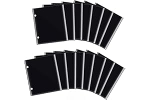 IYEBAU Flip Folder Pages, 7.5 x 6.3'' Marching Band Musical Flip Folio Page W/ 2 Holes PVC Waterproof Resist Tearing Window Pages for Holding Sheet Music (Single Side)