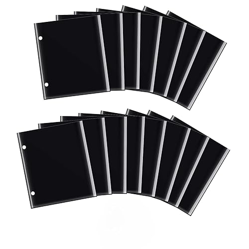 Flip Folder Pages, 7.5 x 6.3'' Marching Band Musical Flip Folio Page W/ 2 Holes PVC Waterproof Resist Tearing Window Pages for Holding Sheet Music (Single Side)