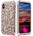 iPhone X Case,iPhone 10 Case,Wollony Luxury Slim iPhone X Bling Shiny Glitter Case with Soft Fiber Lining Cushion Hybrid Shock-Absorption Bumper & Anti-Scratch Back Cover for iPhone X 10 Champagne
