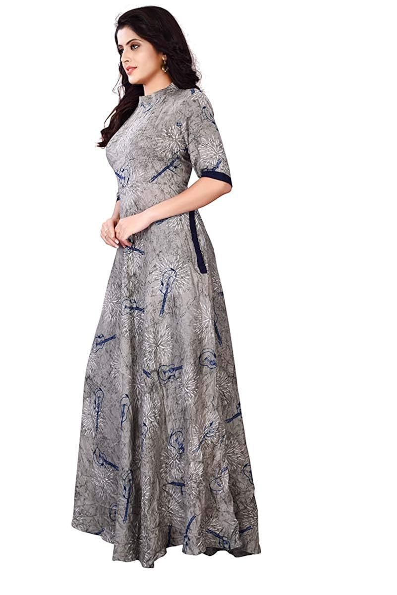 fkart women's rayon dress material (grey chain_grey_)