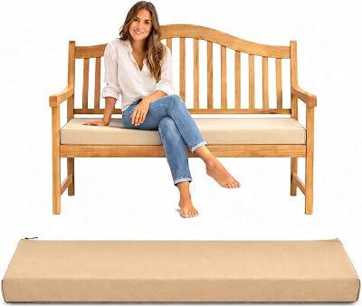 Pinkfairy Outdoor Bench Cushion 3 Seater 143x52x6cm Sand Pink