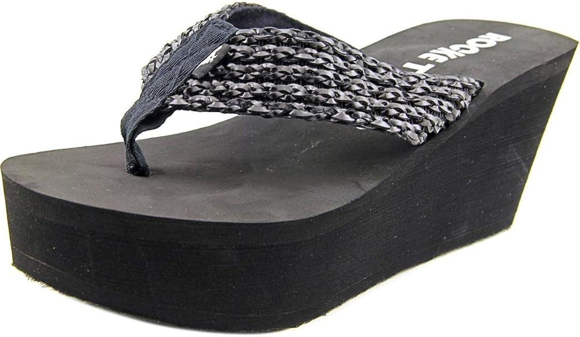 Amazon.com | Rocket Dog Women`S Diver Flip Flop Sandals, Black Woven Weave, 10 | Flip-Flops