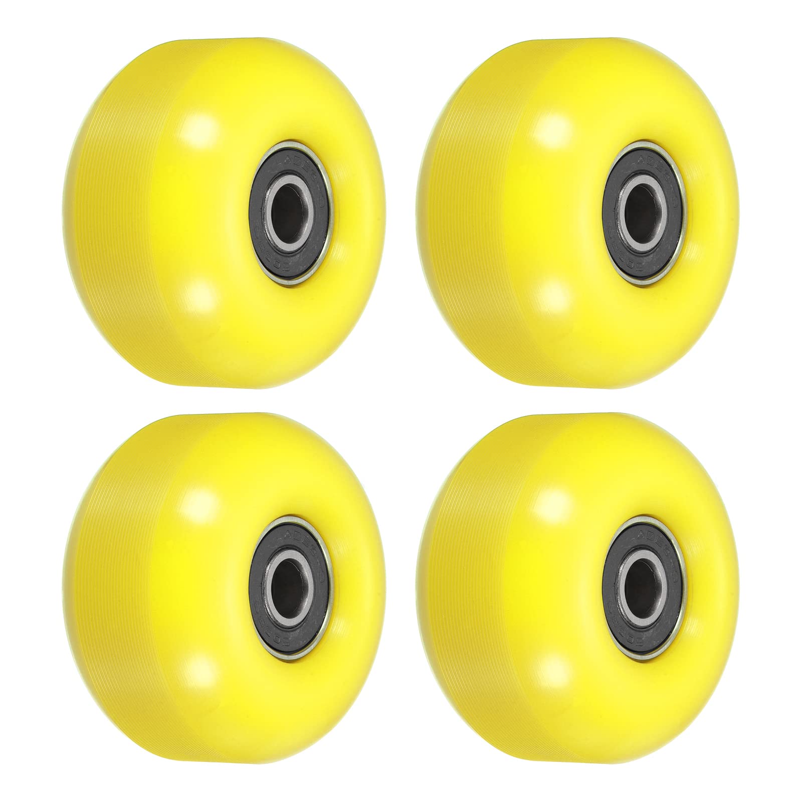 PATIKIL 52mm Skateboard Wheels with Bearings, 4 Pack Street Wheels for Skateboards Cruiser Wheel Replacement 95A, Yellow Black