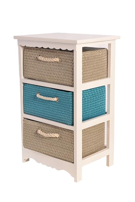 White Shabby Chic Chest Of Drawers Tall Wooden Storage Unit