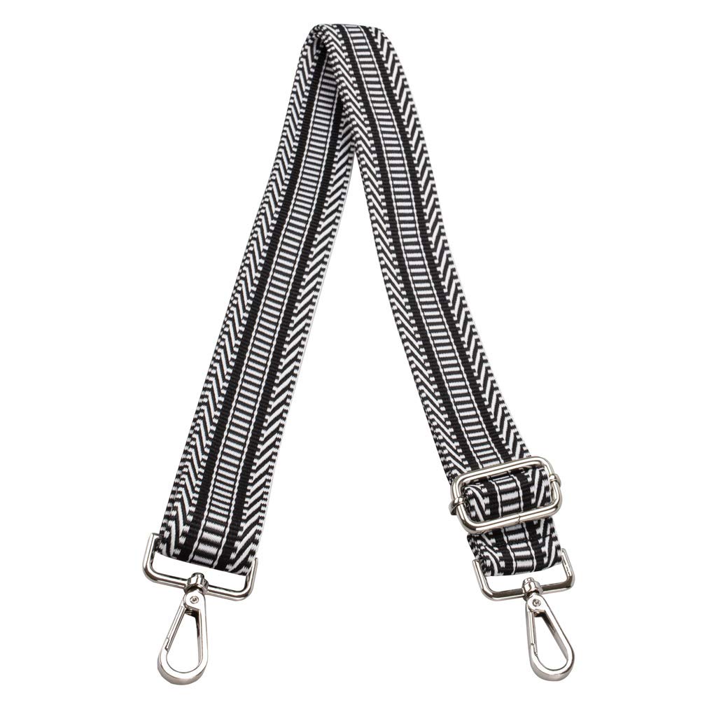 Photo 1 of ZANQANO Purse Strap Replacement Crossbody Bag Women Wide Adjustable Jacquard Woven Handbag Straps (Diagonal, Silver hardware)