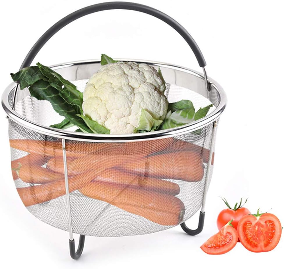 Stainless Steel Steamer Basket with Silicone Handle for Instant Pot