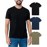INTO THE AM Men's T-Shirts Soft Cotton Blend Crew Neck Tee S - 4XL Athletic Fit Plain & Logo Basic T-Shirt for Men