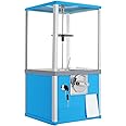 KAHYKLQI 25 Cent Capsule Vending Machine Commercial or Home Coin Operated Gumball Machine Mini Classic Bubble Candy Dispenser for Game Stores Retail Stores Amusement Parks Blue