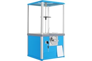 KAHYKLQI 25 Cent Capsule Vending Machine Commercial Coin Operated Gumball Machine Mini Classic Bubble Candy Dispenser for Game Stores Retail Stores Amusement Parks Blue
