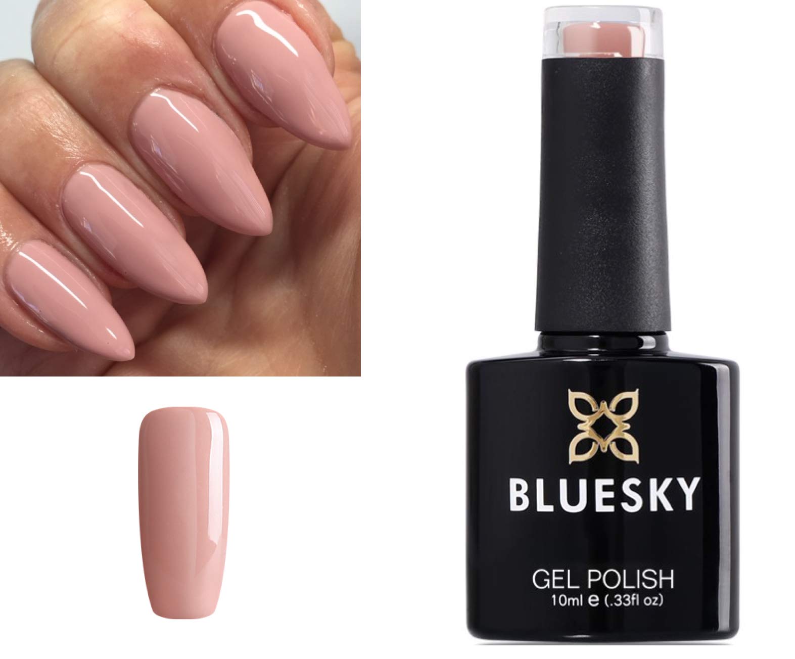 Bluesky GEL NAIL POLISH LATTE NUDE PINK Nail CS27 UV LED Soak Off 10ml (Requires Drying under UV/LED Lamp)