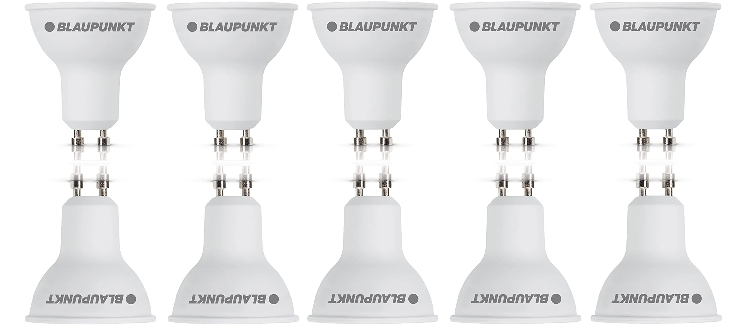BLAUPUNKT LED GU10 Light Bulb – Spot – Room Lighting – 5W – Replacement of 50W – Warm White 2700K – 450 Lumens – Energy and Cost Saving Light – GU10 LED Bulb – Pack of 10