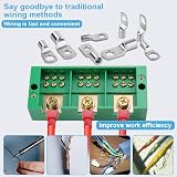 Flintronic 150Pcs Battery Ring Terminal Set Copper Tin Plated SC6-25 6-8 view 5