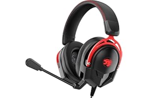 IMYB A88 [Upgrade] Gaming Headset with Microphone, Stereo Wired Noise Cancelling Over-Ear Headphones with Mic for Pc, Ps5, Xbox One Series X/s, Ps4, Computer, Laptop, Mac, Nintendo, Gamer (Black Red)
