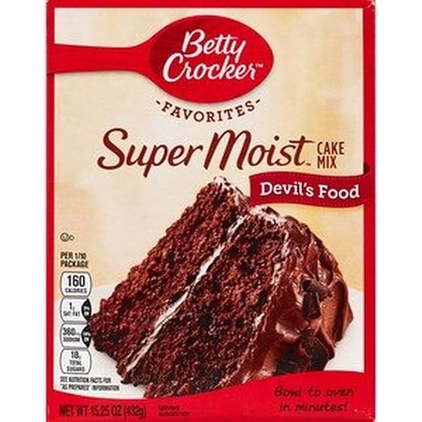BETTY CROCKER FAVORITES SUPER MOIST DEVIL’S FOOD CAKE MIX (PACK OF 12)