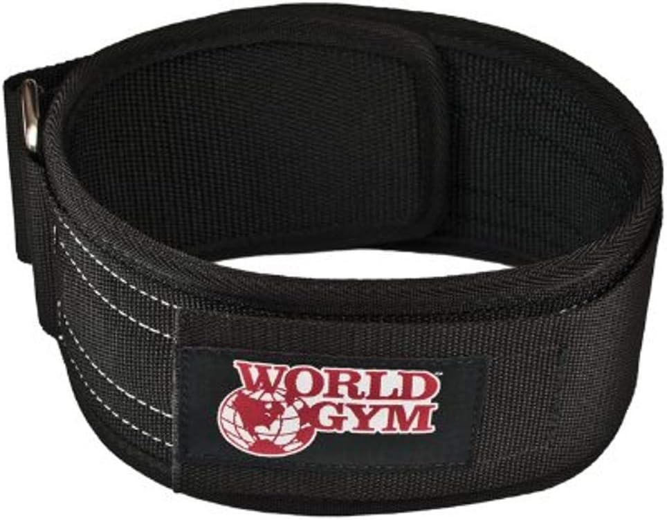 World Gym 4-Inch Nylon Training Belt, Medium