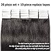 Benehair Remy Tape in Hair Extensions Human Hair Natural Black Seamless Skin Weft Tape in Real Human Hair Extensions Straight Hair 16 Inch 30g #1B 20 pcs