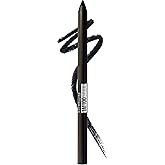 Maybelline TattooStudio Long-Lasting Sharpenable Eyeliner Pencil, Glide on Smooth Gel Pigments with 36 Hour Wear, Waterproof, Deep Onyx, 1 Count