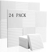 Warmiehomy 24 Pack Acoustic Foam Panels 12x12x1 Soundproof Studio Panels