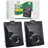 EZ SPARES Rainbow E2 HEPA Filter, R12179 R12647B, Washable, 2 Pack | Designed for E2-Series canister vacuums. Washable media lasts longer, just rinse and air dry. Traps fine dust efficiently.