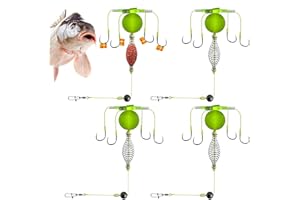 Carp Rig - Carp Fishing Rigs | Fishing Tackle | Rigs for | Spring Bait Cage | 4 Catfish Bait Holders | Rig for Outdoor Access