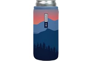 Sok It Can Sok Sleeve for Beer & Soda Insulated Neoprene Cover (Blue Ridge, 12oz Slim Can Sleeve)