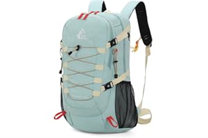 Bseash 40L Waterproof Hiking Backpack with Rain Cover, Outdoor Sport Travel Bag Daypack for Camping Climbing Skiing Cycling (Milk Green)