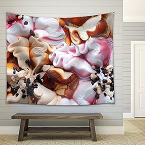 Ice Cream Background - Fabric Wall Tapestry Home Decor - 51x60 inches