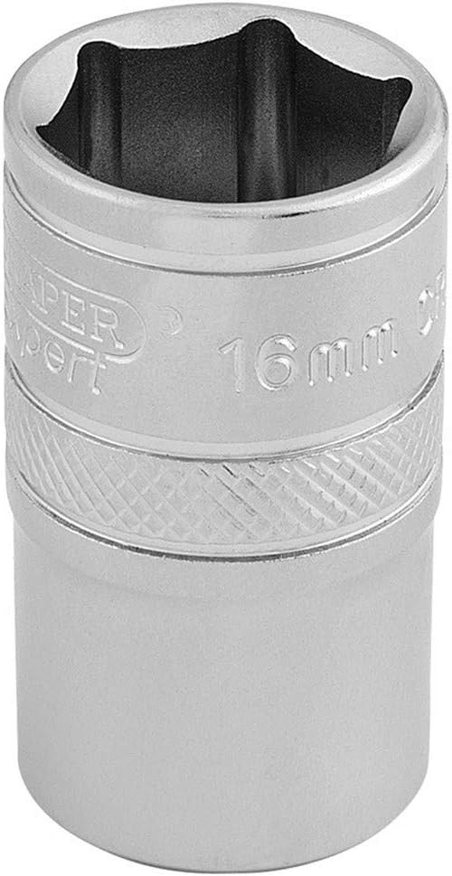 Draper 16606 1/2 in Drive 16mm 6 Point Socket Chrome Vanadium