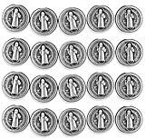 10mm Bulk Saint Benedict Medal Rosary Beads - Pack of 25 (Round)