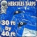Hercules Tent Shelter Tarp Cover Waterproof Tarpaulin Plastic Tarp Protection Sheet for Contractors, Campers, Painters, Farmers, Boats, Motorcycles, Hay Bales - Hercules Tarp (30x40)