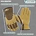 Men's Deerskin Winter Work Gloves, Very Warm 100-gram Thinsulate, Ultra Comfort, X-Large (Wells Lamont 1092XL)