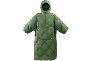 ATEPA Wearable Sleeping Bag, Recycled Camping Wearable Down Blanket Poncho, Ultralight Warm Water Repellent Cold Weather Slee