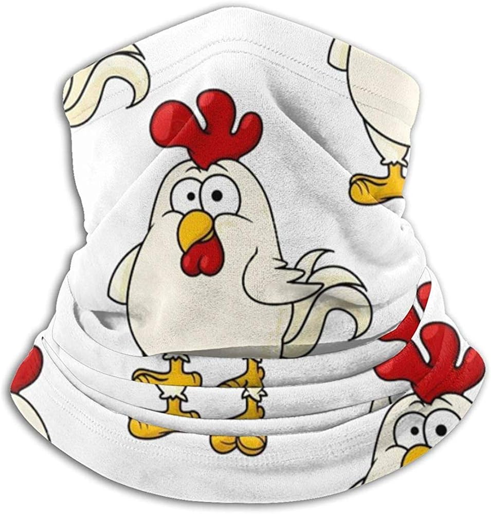 Cute Little Fat Cartoon Chicken Seamless Pattern Ski Mask Cold Weather Face Mask Neck Warmer Fleece Hood Winter Hats Amazon Co Uk Clothing